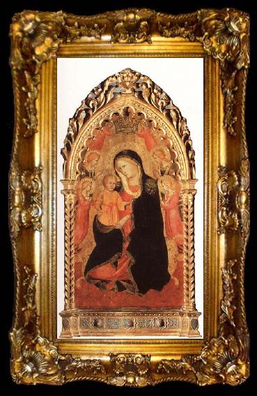 framed  GADDI, Agnolo Madonna of Humility with Six Angels, ta009-2